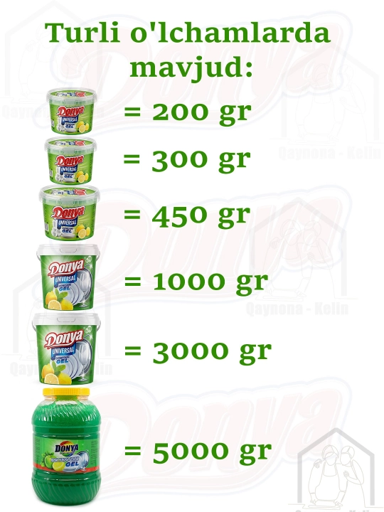 Гель для мытья посуды 450 гр, DONYA