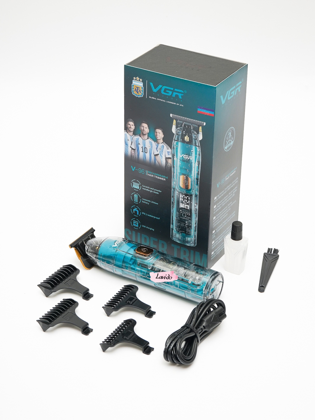 Professional soch va soqol olish mashina VGR V-998, simsiz trimmer, LED displeyli