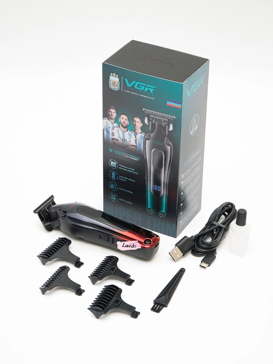 Professional soch va soqol olish mashina VGR V-998, simsiz trimmer, LED displeyli