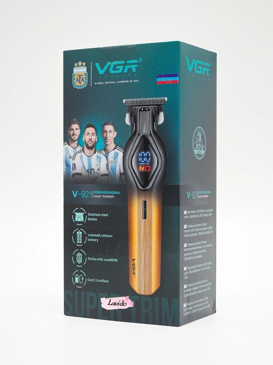 Professional soch va soqol olish mashina VGR V-998, simsiz trimmer, LED displeyli
