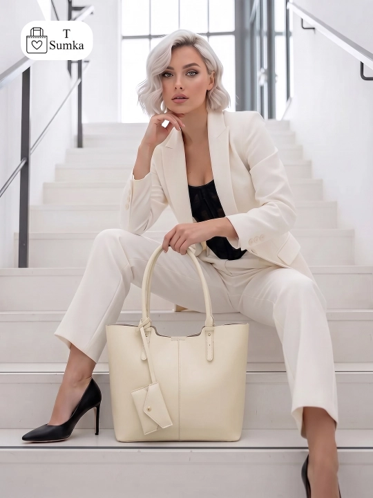 Ayollar shopper sumkasi, katta hamyonli, o‘qish va ish uchun mo‘ljallangan, sig‘imli