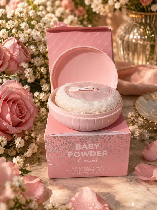 Tana uchun xushbo'y talk-pudra Luenco Baby Powder, parfyumirlangan, 100 g - 