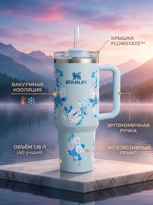 Термокружка STANLEY 1180 мл, термос из нержавеющей стали, термостакан