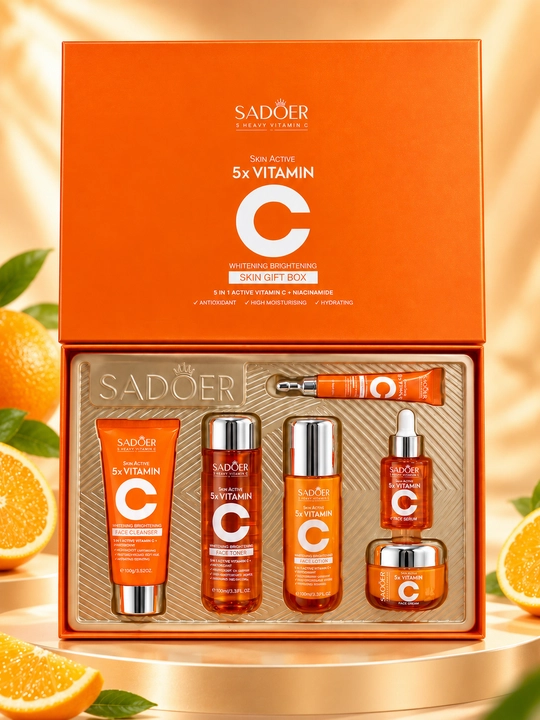 SADOER Набор для ухода за лицом 6 в 1 - Авокадо. Улитка. Коллаген. Витамин Е