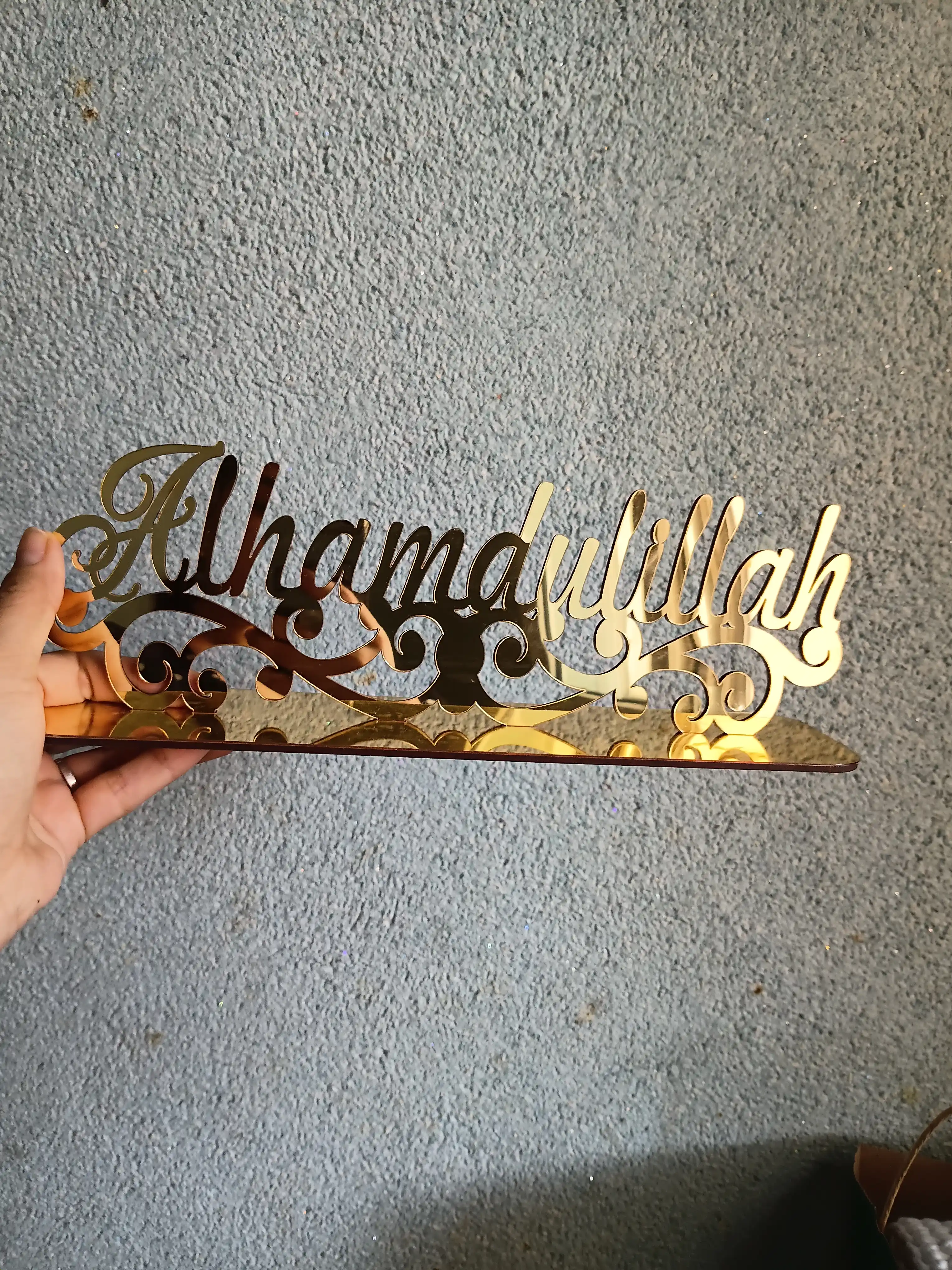 Dekor uy uchun stol usti Home Decor "Alhamdulillah" islomiy suvenir