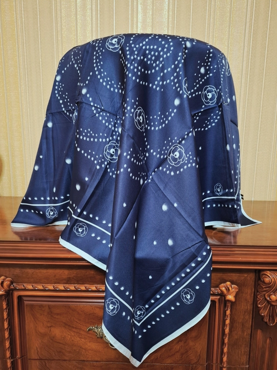 Ayollar uchun ipak ro‘mol, hijob, 90 x 90 sm