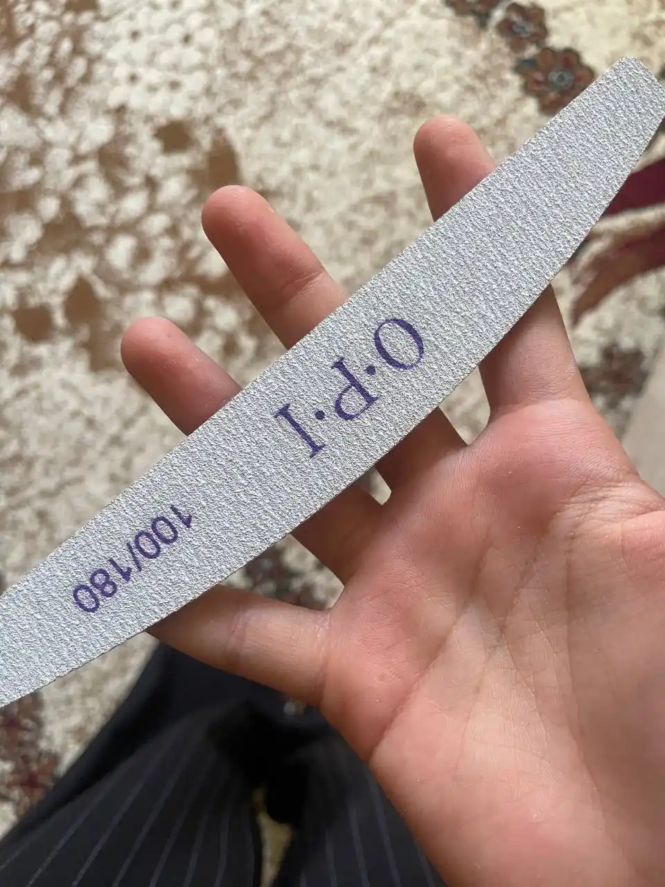 Пилка для ногтей OPI 100/180, 180/240, пилочка для маникюра и педикюра