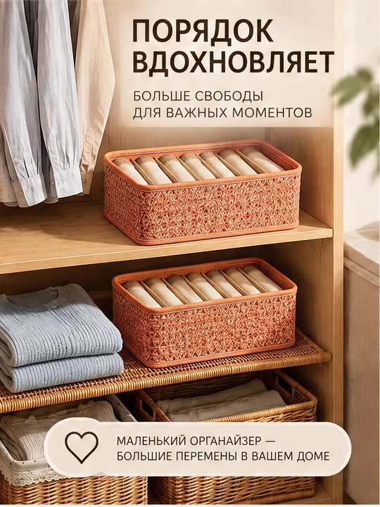 Органайзер для хранения вещей, белья и одежды