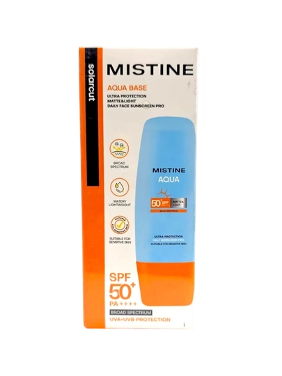MISTINE Aqua Base солнцезащитный крем для лица SPF50+ PA++++, 60 мл - 