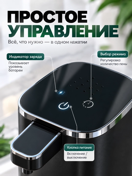 Дозатор диспенсер для жидкого мыла сенсорный автомат пенный настенный в ванную и кухню