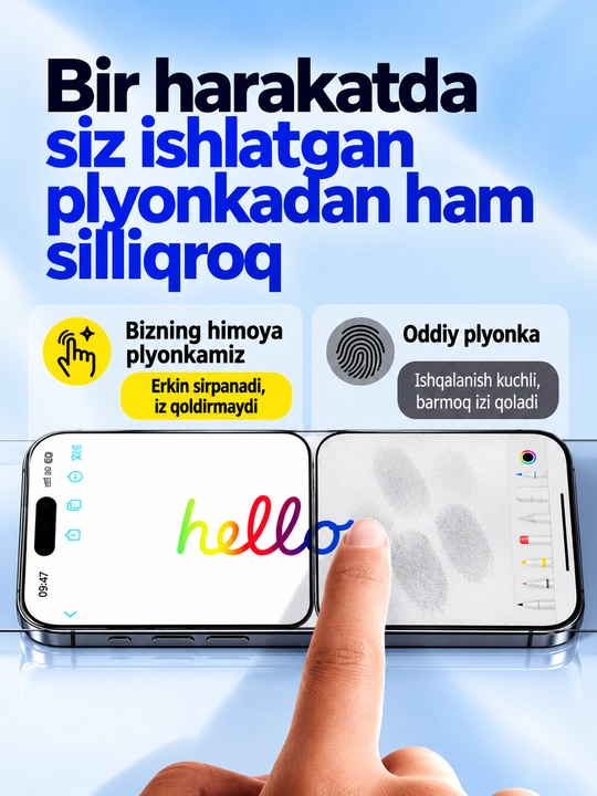 Защитное стекло для iPhone с установочной рамкой