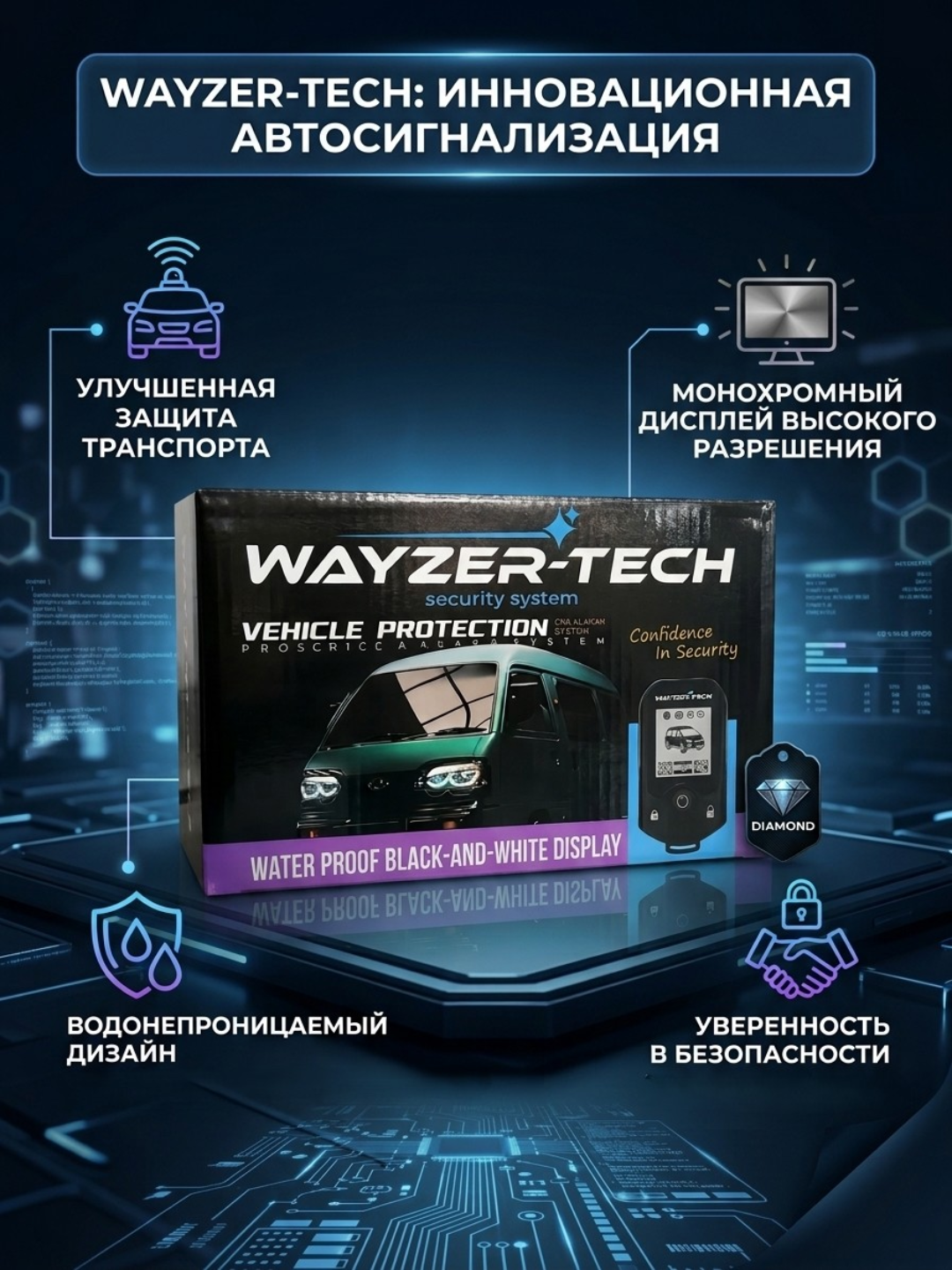 Сигнализация WAYZER-TECH 909 для Damas и Labo - 