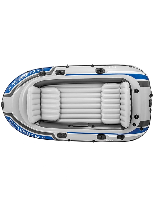 Intex 68324 Puflama qayiq Excursion 4 315x165x43sm, alyuminiy eshlkaklari , nasos 68614