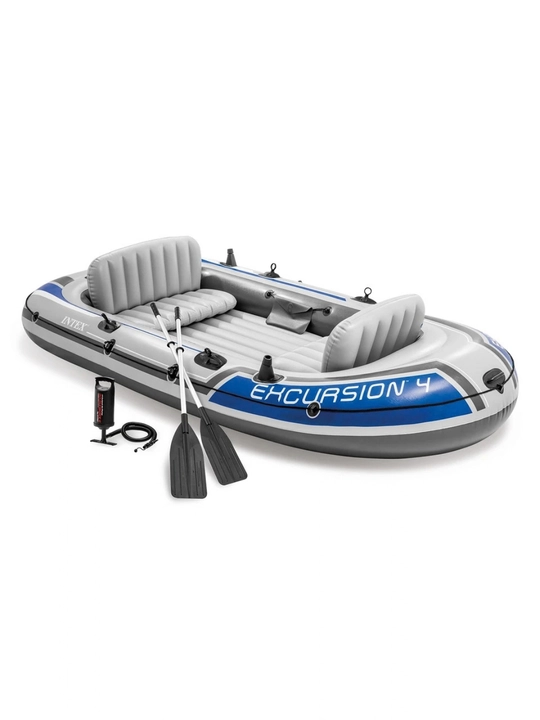 Intex 68324 Надувная лодка Excursion 4 315х165х43см, алюминевые вёсла 137см, насос 68614 - 