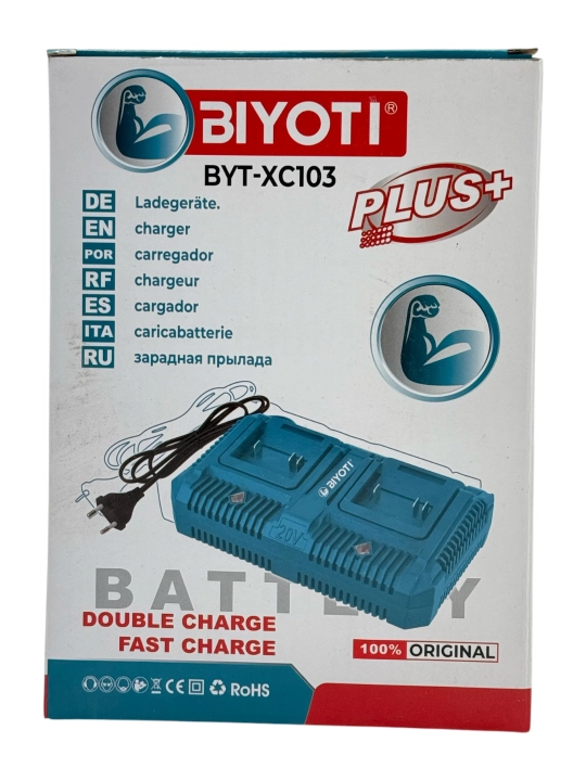 Зарядное устройство BIYOTI BYT-XC103, 20 В, 2.0 А, двойное