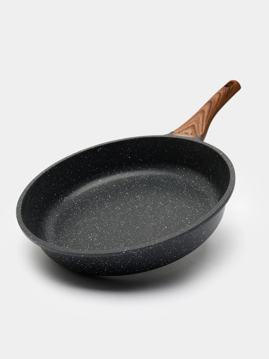 Cковородка гранитная с крышкой из стекла, с антипригарным покрытием, O.M.S 15015 HP