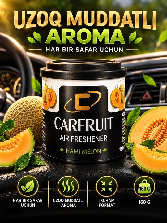 Aроматизатор для автомобиля CARFRUIT, премиальный освежитель воздуха 160г
