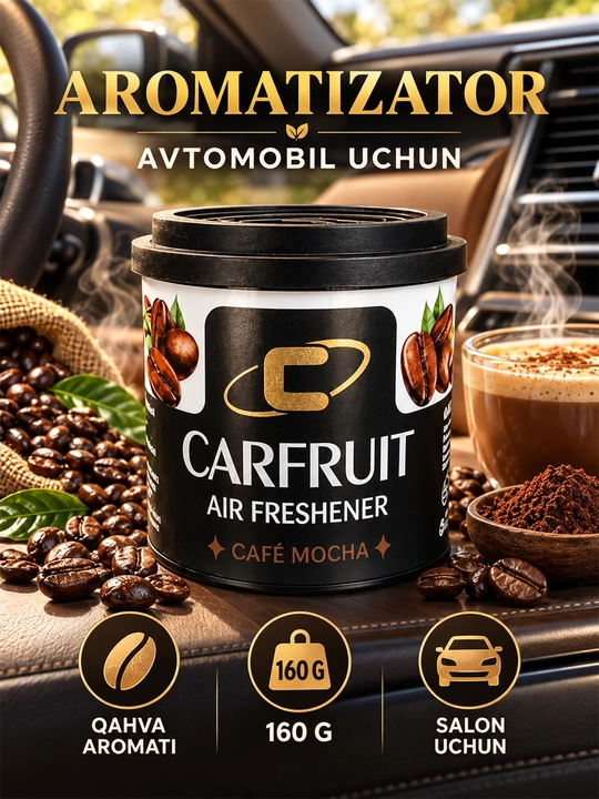 Aроматизатор для автомобиля CARFRUIT, премиальный освежитель воздуха 160г - 