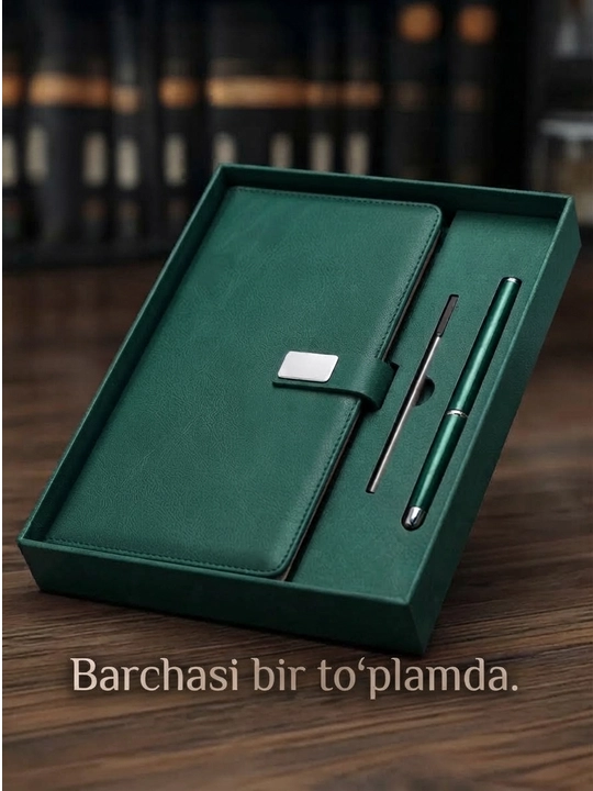 Sovg‘a to‘plami, bloknot va ruchka, 6 in 1, sanasiz kundalik daftar, A5