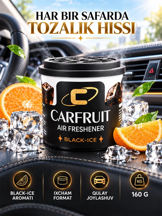 Aроматизатор для автомобиля CARFRUIT, премиальный освежитель воздуха 160г