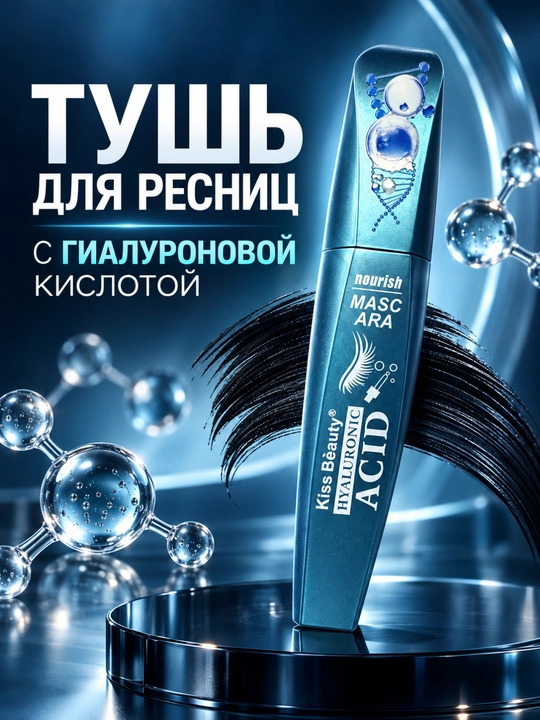 Kipriklar uchun gialuron kislotasi bilan oziqlantiruvchi kiss beauty hyaluronic tush - 