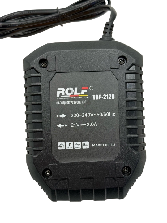 Зарядное устройство ROLF TOP-2120, 21 В, 2 А, для аккумуляторов электроинструмента