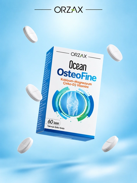 Ocean OsteoFine — kalsiy, magniy, D3, suyak va bo‘g‘imlar uchun, №60, Halol