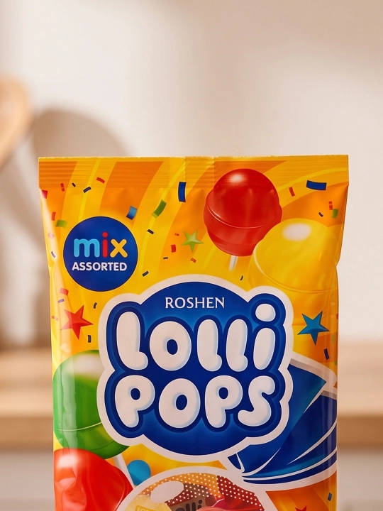 Карамель Roshen LolliPops, с йогуртовыми вкусами, 920 г