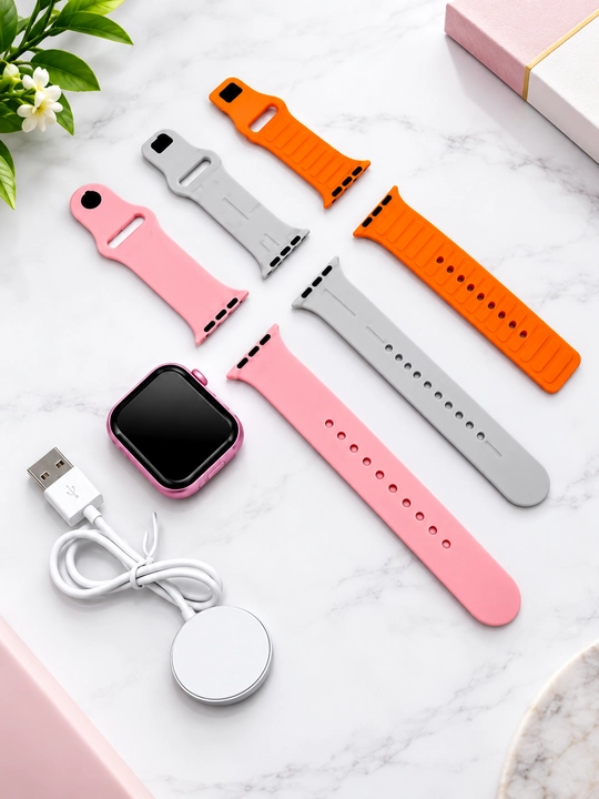 Умные часы Smart Watch женские, подарочный набор с украшениями, 5 в 1