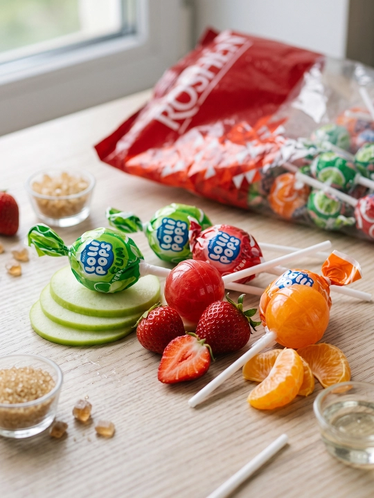 Конфеты Roshen Lollipops, фруктовый микс 900 г