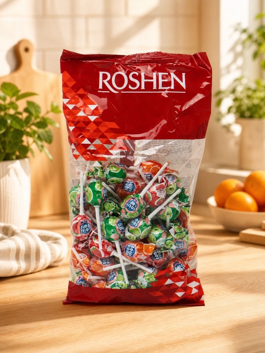 Konfetlar Roshen Lollipops, meva aralashmasi 900 g - 