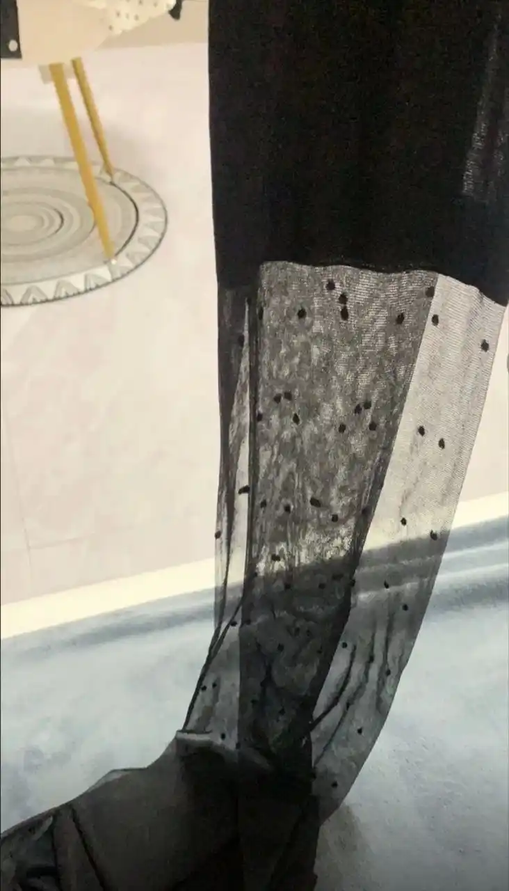 Kapron kolgotkalar ayollar uchun, yurak,garoxchali qora rangda, chulke