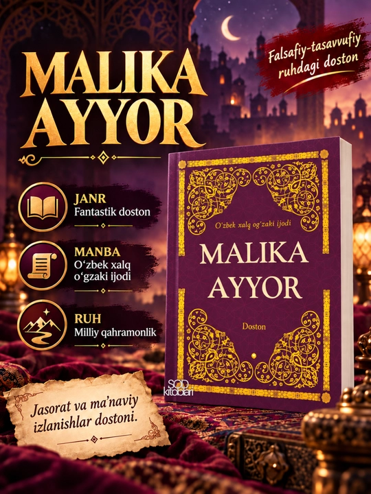 Malika Ayyor — o‘zbek xalq dostoni, Fozil Yo‘ldosh o‘g‘li, 336 bet - 