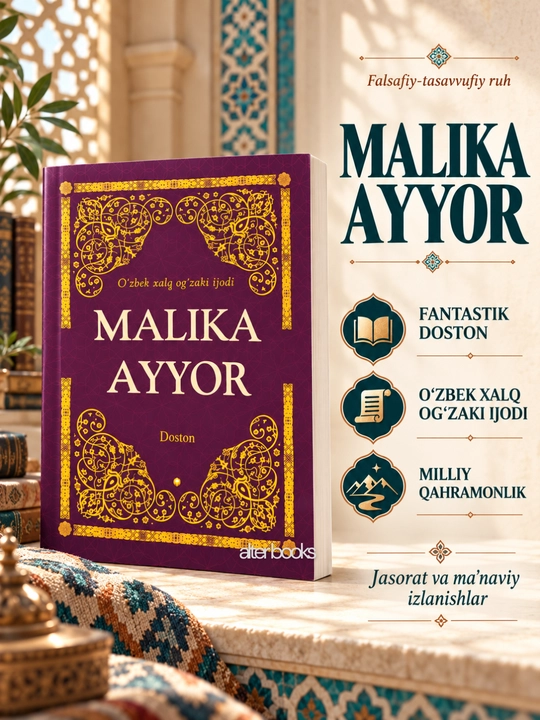 Малика Айёр — узбекский народный дастан, мягкая обложка - 