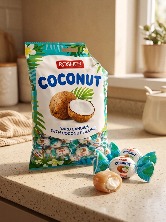 ROSHEN Coconut kokosli to‘ldirmali karamel, 1 kg