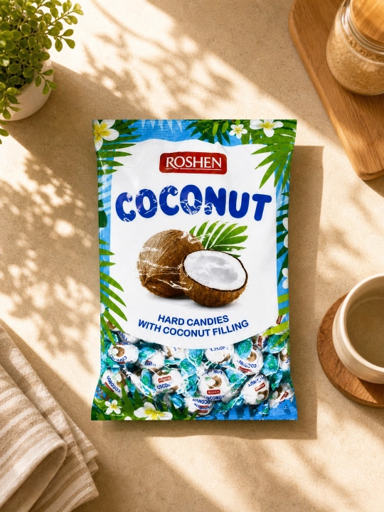 ROSHEN Coconut kokosli to‘ldirmali karamel, 1 kg