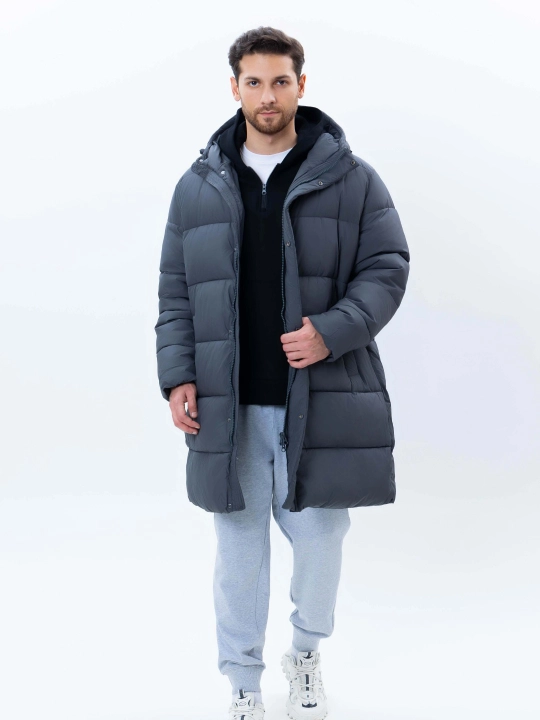 TERRA PRO erkaklar uchun uzun kapyushonli issiq kurtka AW24CR1-12-21057
