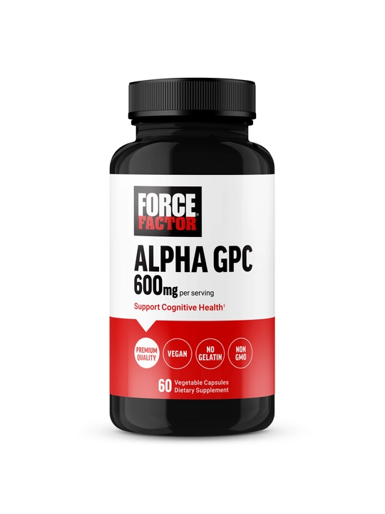 Force Factor Альфа ГФХ (Alpha GPC) 600 мг для улучшения работы мозга, 60 капсул - 