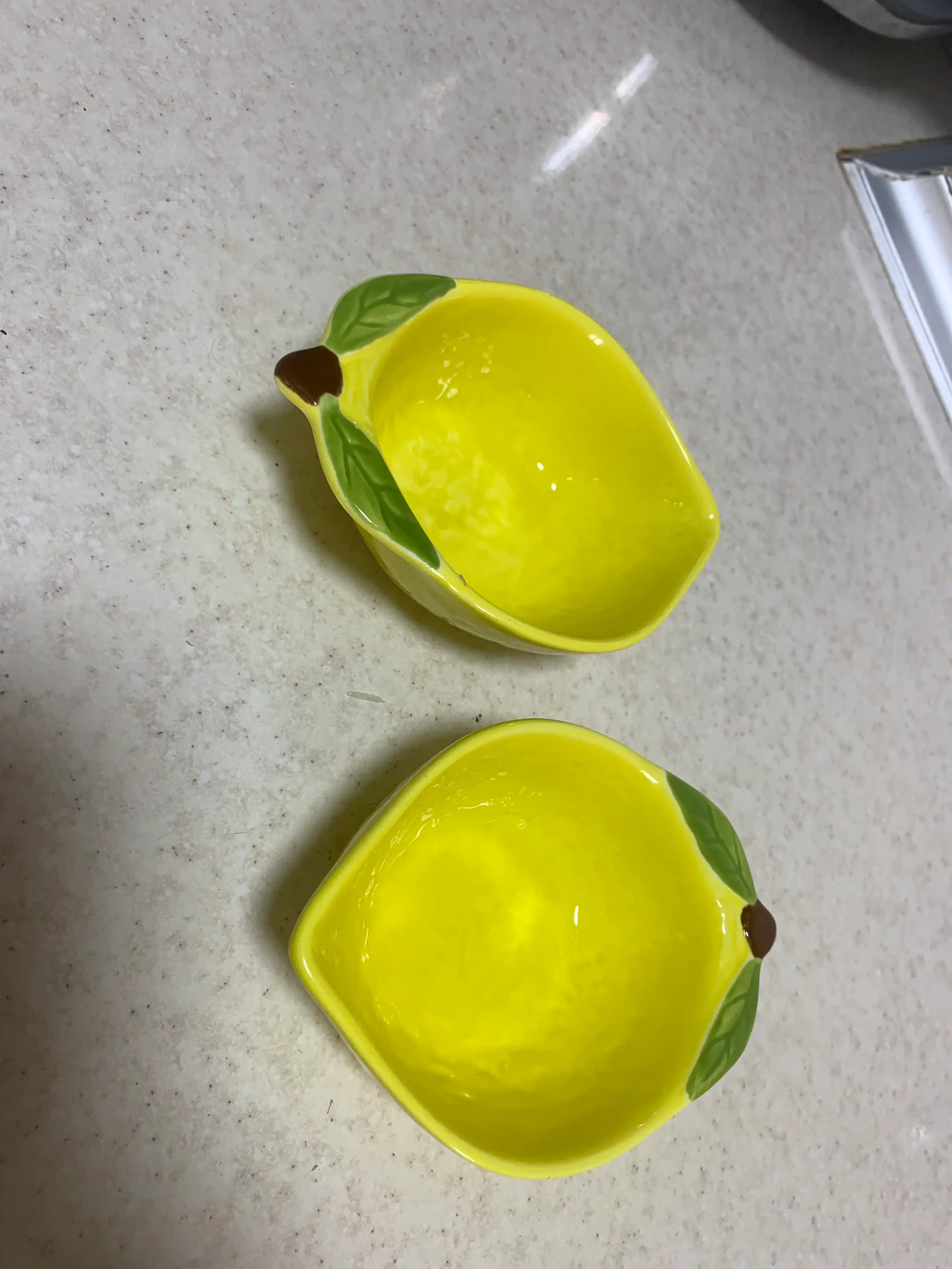 Seramika sosli qayiqlar "Limon", 2 dona