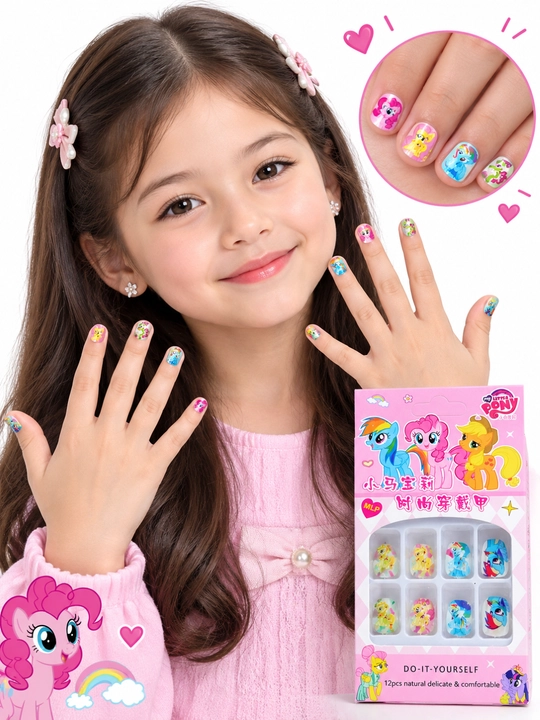 Bolalar uchun ulama tirnoqlar "My Little Pony", yopishqoq, 12 dona - 
