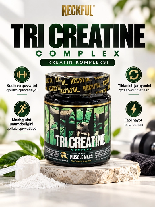 Reckful Tri Creatine complex 150г, три креатин комплекс - 