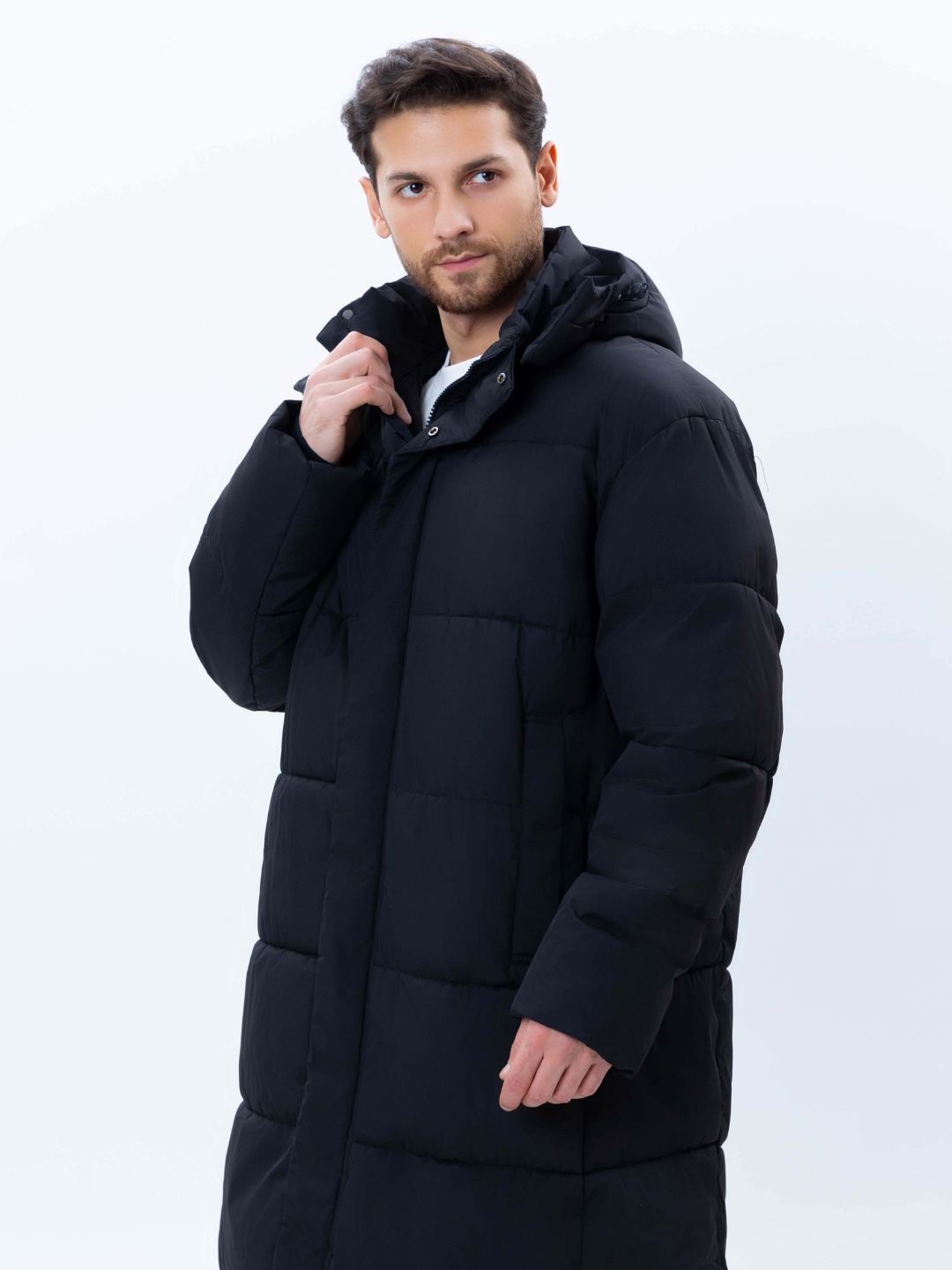 TERRA PRO erkaklar uchun uzun kapyushonli issiq kurtka AW24CR1-12-21057