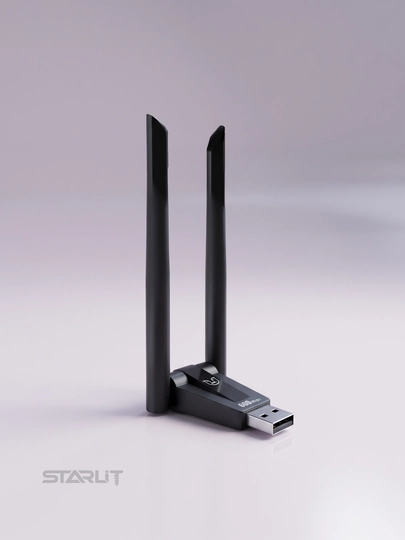 Wi-Fi USB adapter 600 Mbit/s, 2.4/5 GHz, Realtek RTL8811CU, 3 dBi antennali