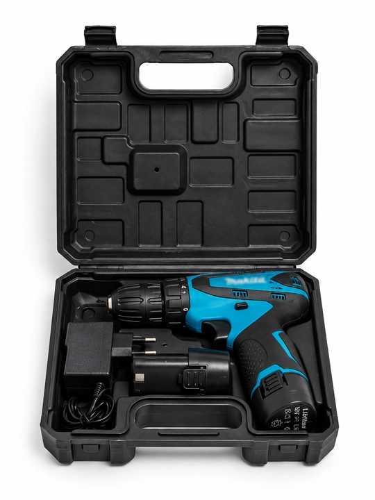 Makita 12V akkumulyatorli drel-shurupovyort, 2 ta AKB, 800 W, 1300 ob/min