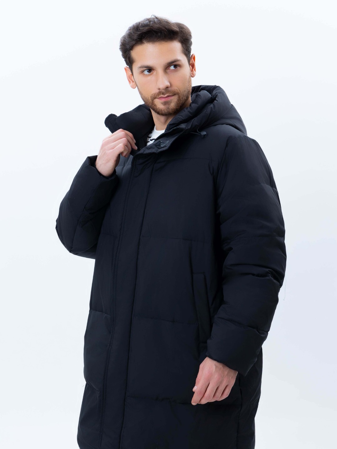 TERRA PRO erkaklar uchun uzun kapyushonli issiq kurtka AW24CR1-12-21057