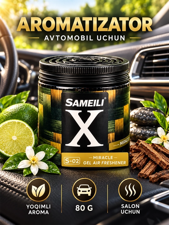 Avtomobillar uchun gelli xushbo‘ylantirgich - 