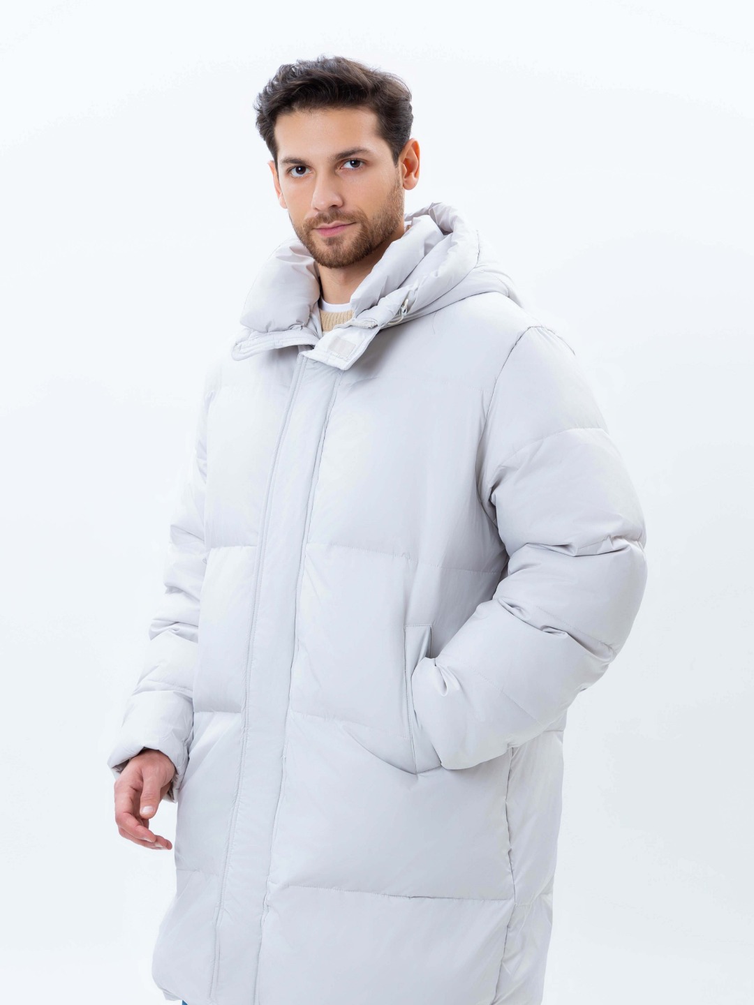 TERRA PRO erkaklar uchun uzun kapyushonli issiq kurtka AW24CR1-12-21057
