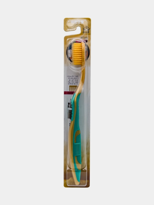 Koreys tish cho‘tkasi nanooltin komponentli Fusion Slim Nano Gold, yumshoq 0,01 mm