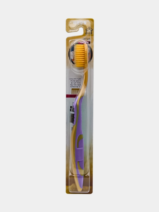 Koreys tish cho‘tkasi nanooltin komponentli Fusion Slim Nano Gold, yumshoq 0,01 mm