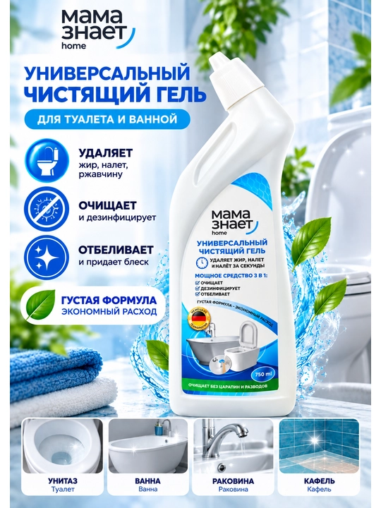 Mama Znaet «Utka» — kuchli universal tozalovchi gel - 